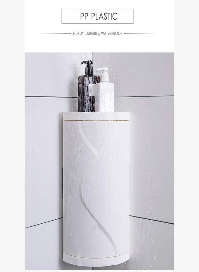 MUGATH Bathroom Corner Shelf | 360 Degree Rotating Triangle Shelf | Cosmetic Storage Rack | Multi-Tier Corner Shelf Organizer for Kitchen, Bathroom & Home (Small) - Image 4